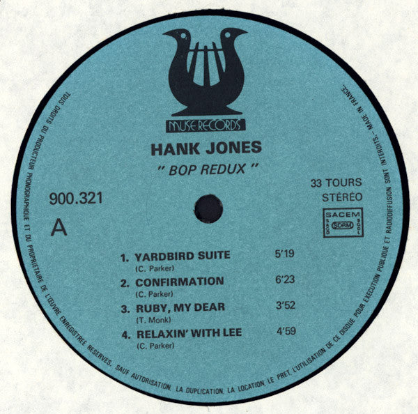 Hank Jones : Bop Redux (LP, Album)