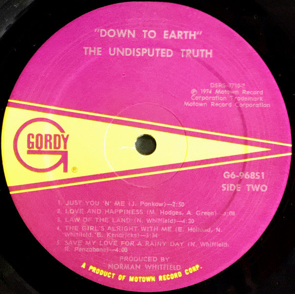 The Undisputed Truth : Down To Earth (LP, Album)