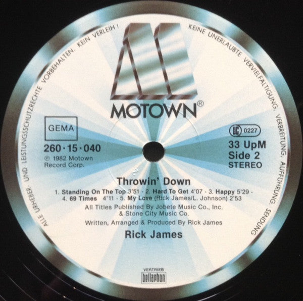 Rick James : Throwin' Down (LP, Album)