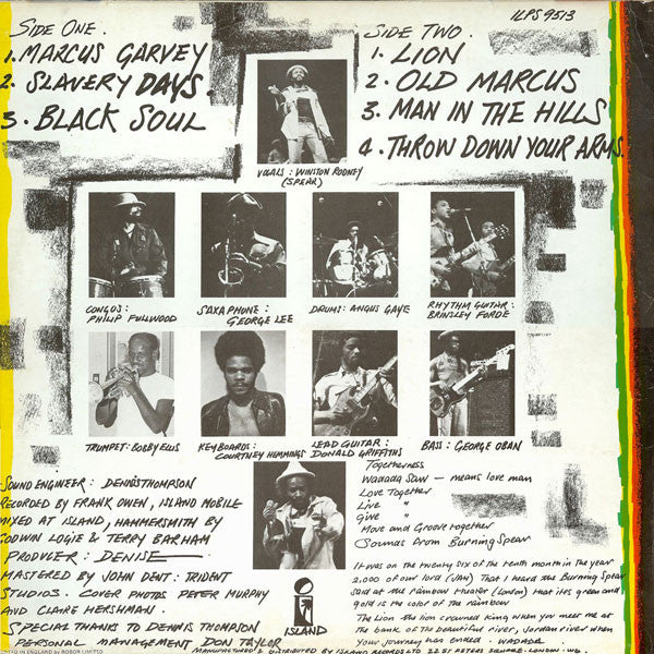 Burning Spear : Live (LP, Album)
