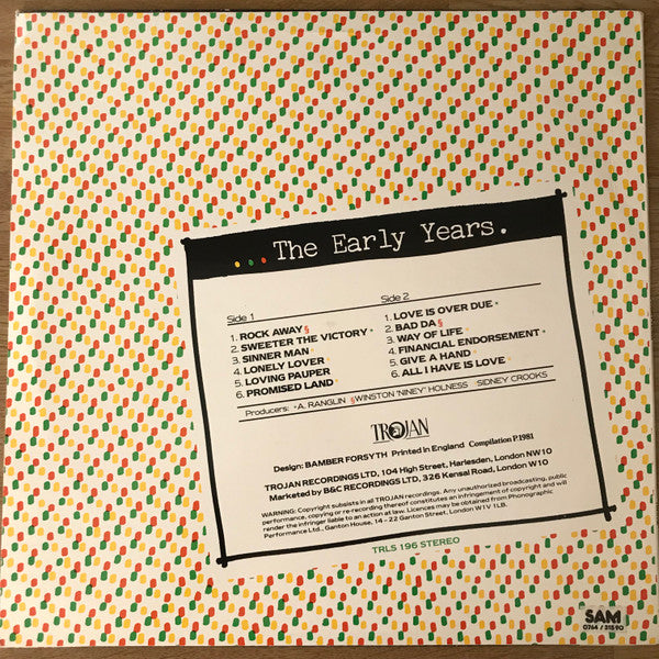 Gregory Isaacs : ...The Early Years (LP, Comp)