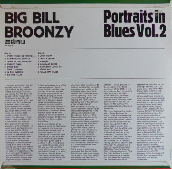Big Bill Broonzy ~ Portraits In Blues Vol. 2 (Vinyl) - Djungel & Jazz