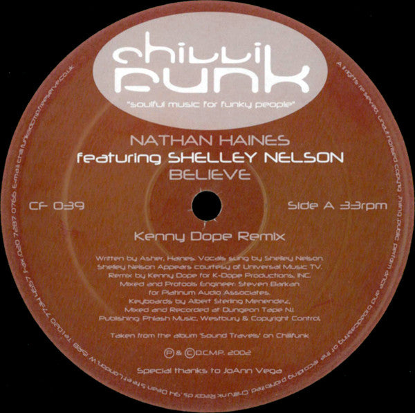 Nathan Haines Featuring Shelley Nelson ~ Believe (Vinyl) - Djungel & Jazz