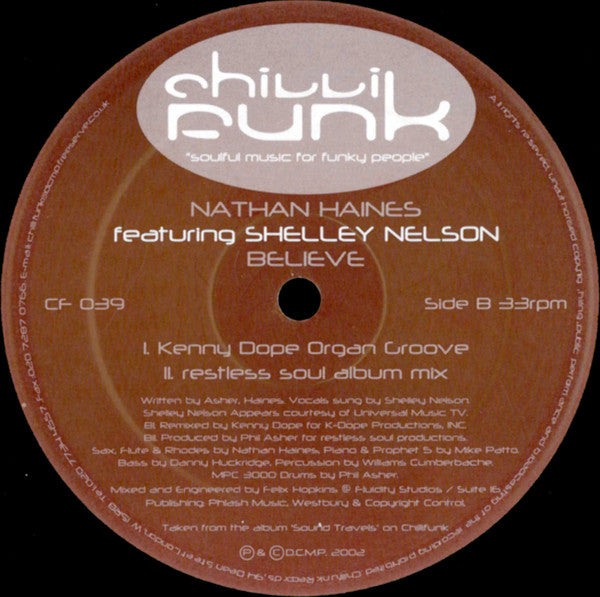 Nathan Haines Featuring Shelley Nelson ~ Believe (Vinyl) - Djungel & Jazz