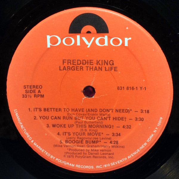 Freddie King : Larger Than Life (LP, Album, RE)