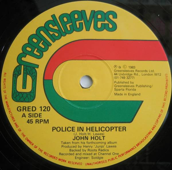 John Holt ~ Police In Helicopter / Youths Pon The Corner (Vinyl) - Djungel & Jazz