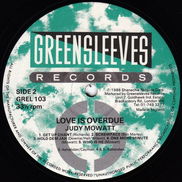Judy Mowatt : Love Is Overdue (LP, Album)