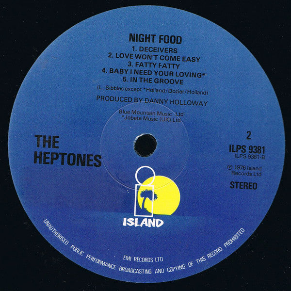 The Heptones : Night Food (LP, Album, RE)