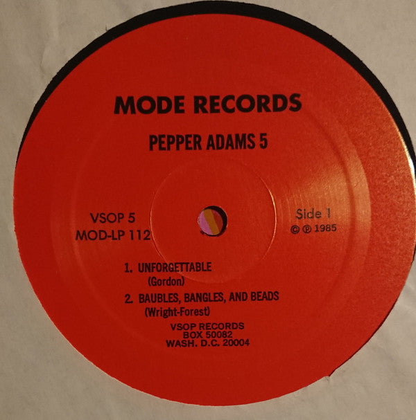 Pepper Adams Quintet ~ Pepper Adams Quintet (Vinyl) - Djungel & Jazz
