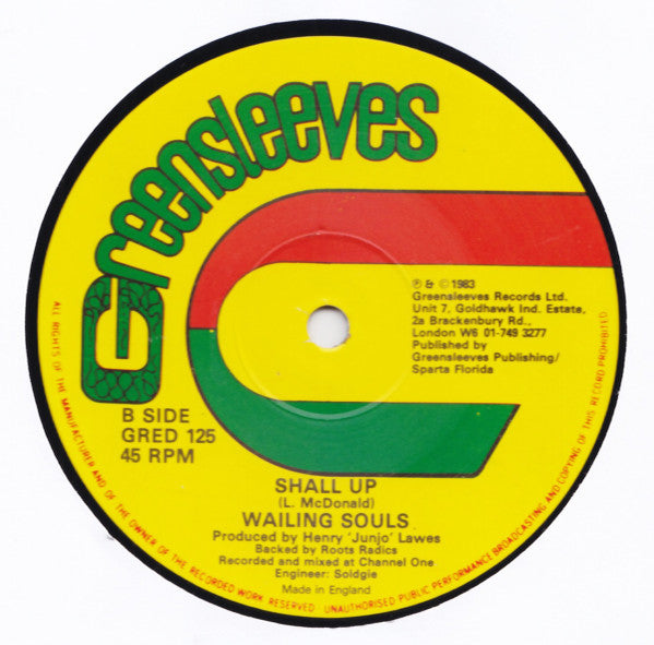 Wailing Souls ~ Water Pumpee / Shall Up (Vinyl) - Djungel & Jazz