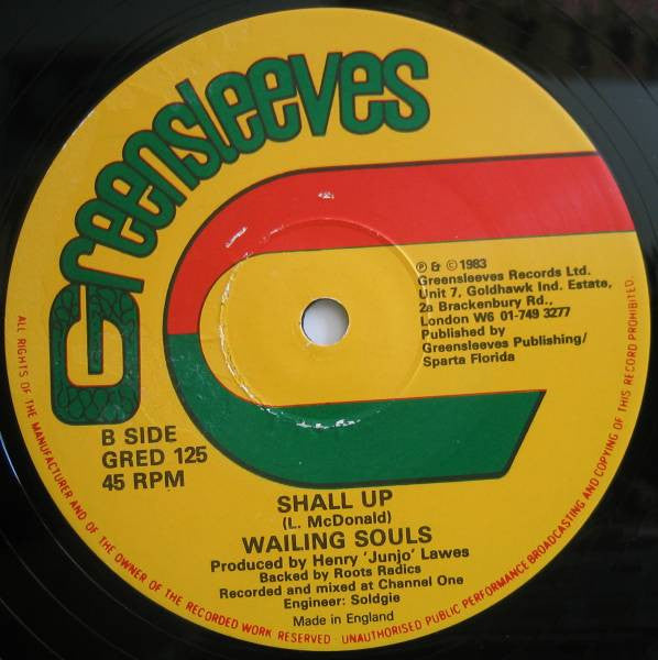 Wailing Souls ~ Water Pumpee / Shall Up (Vinyl) - Djungel & Jazz