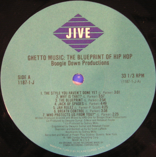 Boogie Down Productions ~ Ghetto Music: The Blueprint Of Hip Hop (Vinyl) - Djungel & Jazz
