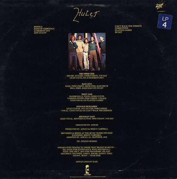 Aswad : Hulet (LP, Album, RE)