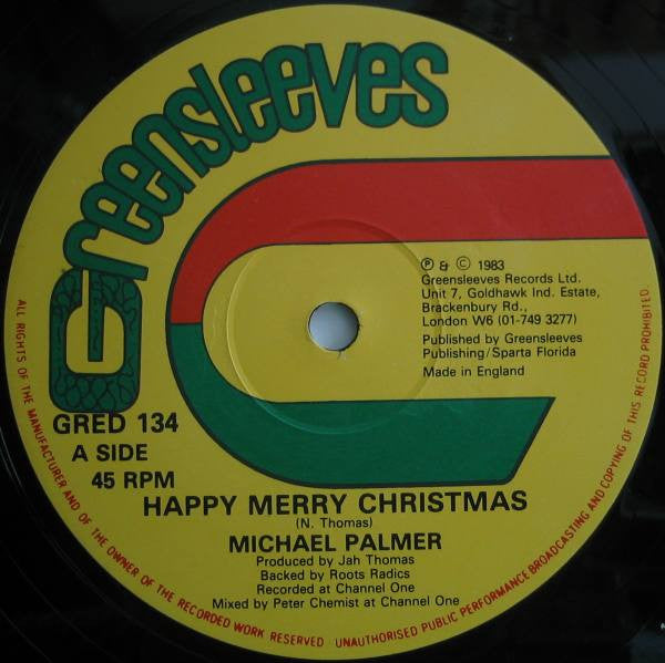 Michael Palmer : Happy Merry Christmas / Different Love (12")
