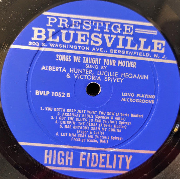 Alberta Hunter & Lucille Hegamin & Victoria Spivey ~ Songs We Taught Your Mother (Vinyl) - Djungel & Jazz