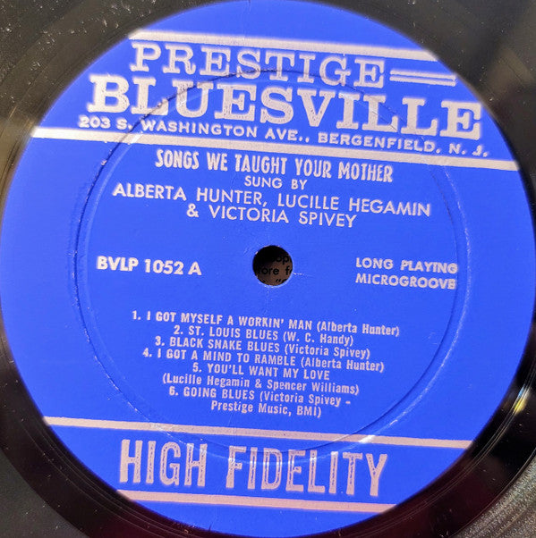 Alberta Hunter & Lucille Hegamin & Victoria Spivey ~ Songs We Taught Your Mother (Vinyl) - Djungel & Jazz