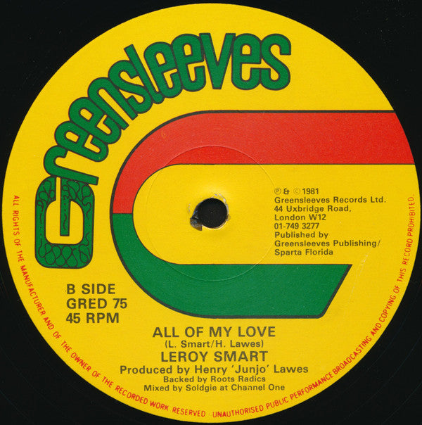 Nicodemus / Leroy Smart ~ Bone Connection / All Of My Love (Vinyl) - Djungel & Jazz