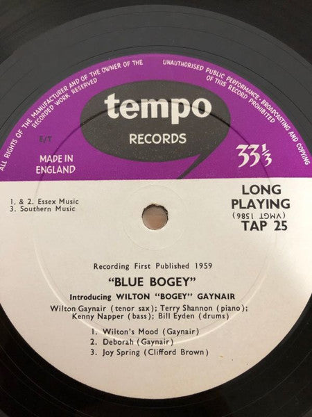 Wilton Gaynair ~ Blue Bogey (Vinyl) - Djungel & Jazz