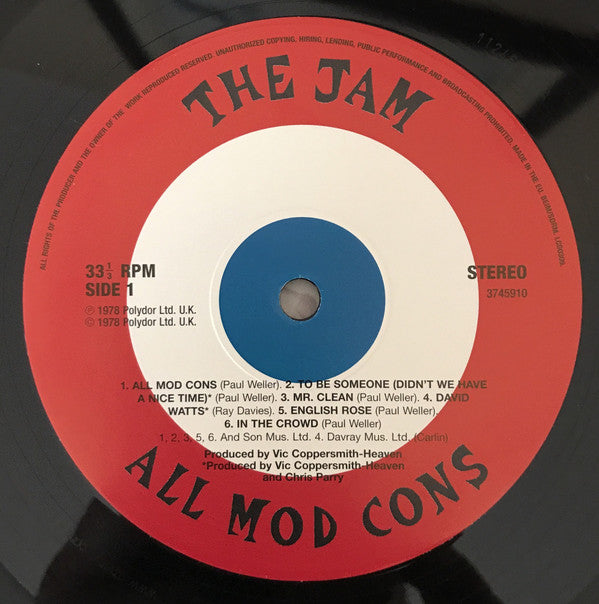The Jam ~ All Mod Cons (Vinyl) - Djungel & Jazz