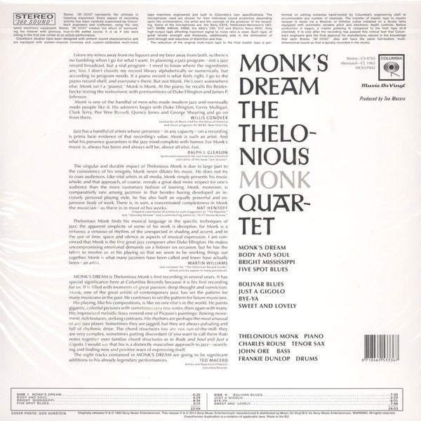 The Thelonious Monk Quartet ~ Monk's Dream (Vinyl) - Djungel & Jazz