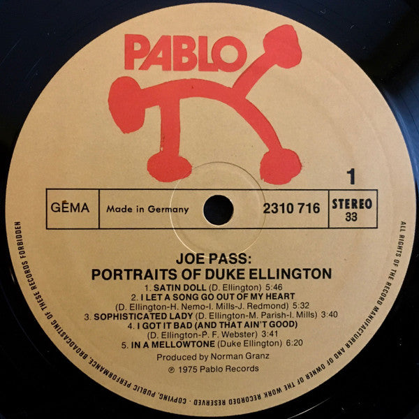 Joe Pass ~ Portraits Of Duke Ellington (Vinyl) - Djungel & Jazz
