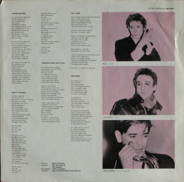 The Psychedelic Furs ~ Talk Talk Talk (Vinyl) - Djungel & Jazz
