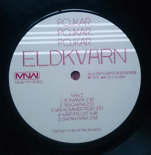 Eldkvarn ~ Pojkar, Pojkar, Pojkar (Vinyl) - Djungel & Jazz