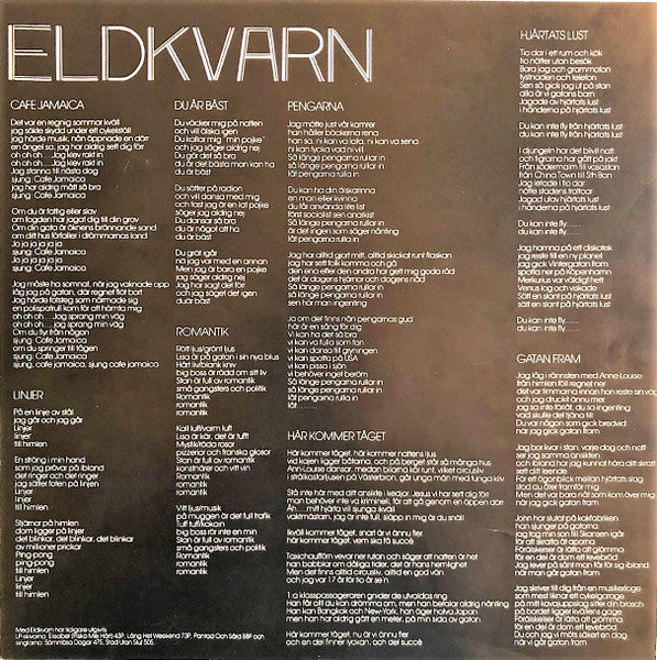 Eldkvarn ~ Pojkar, Pojkar, Pojkar (Vinyl) - Djungel & Jazz