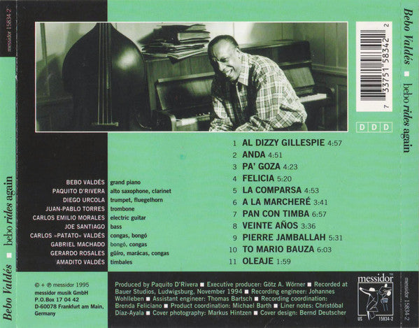 Bebo Valdés ~ Bebo Rides Again (Vinyl) - Djungel & Jazz