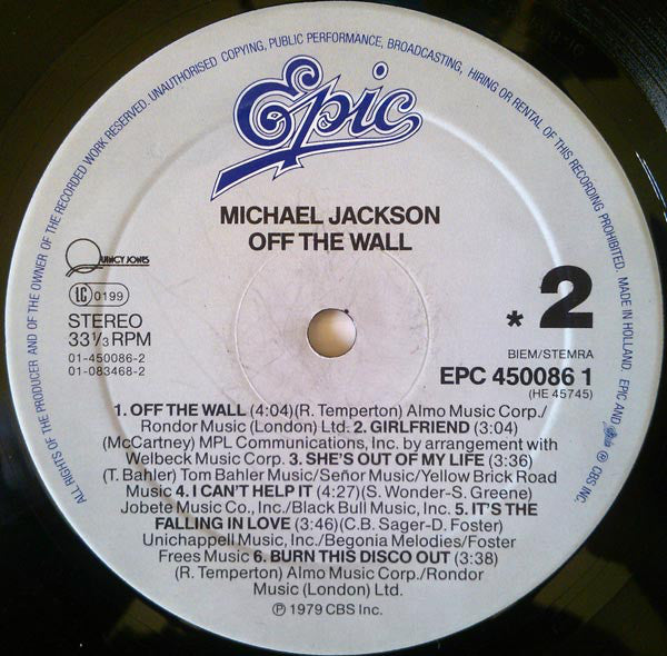 Michael Jackson ~ Off The Wall (Vinyl) - Djungel & Jazz