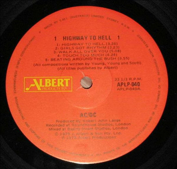 AC/DC : Highway To Hell (LP, Album, RP)