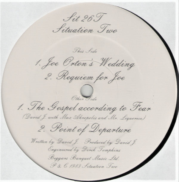 David J ~ Joe Orton's Wedding (Vinyl) - Djungel & Jazz