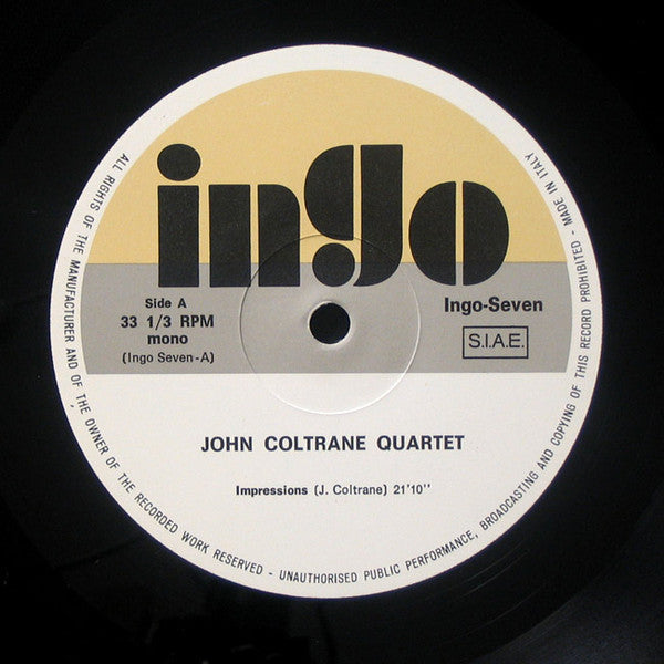 The John Coltrane Quartet ~ Impressions Of Europe (Vinyl) - Djungel & Jazz