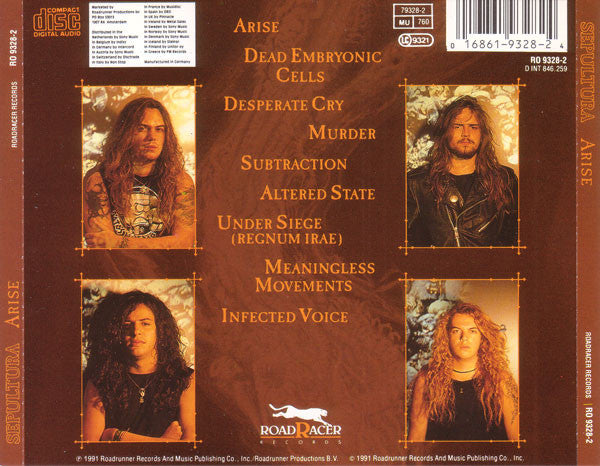 Sepultura ~ Arise (Vinyl) - Djungel & Jazz