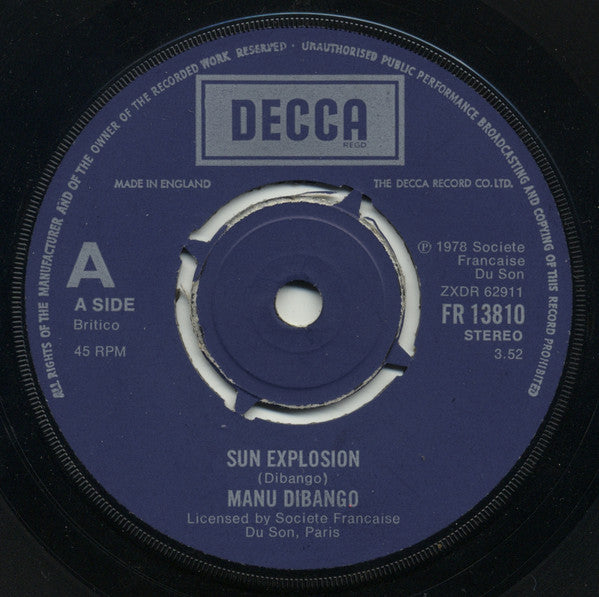 Manu Dibango ~ Sun Explosion (Vinyl) - Djungel & Jazz