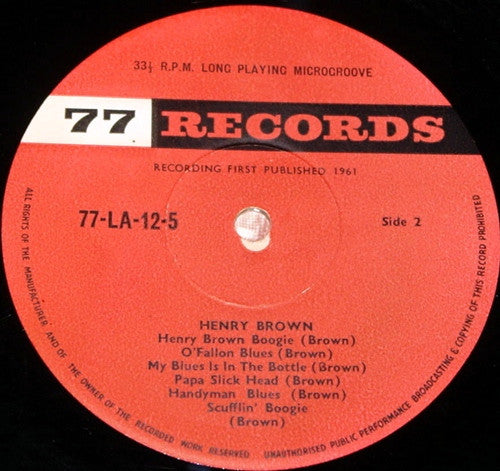 Henry Brown ~ Blues (Vinyl) - Djungel & Jazz