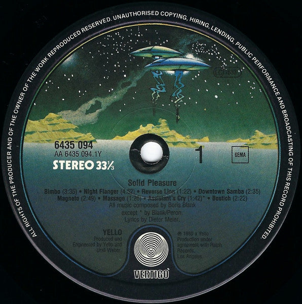 Yello ~ Solid Pleasure (Vinyl) - Djungel & Jazz