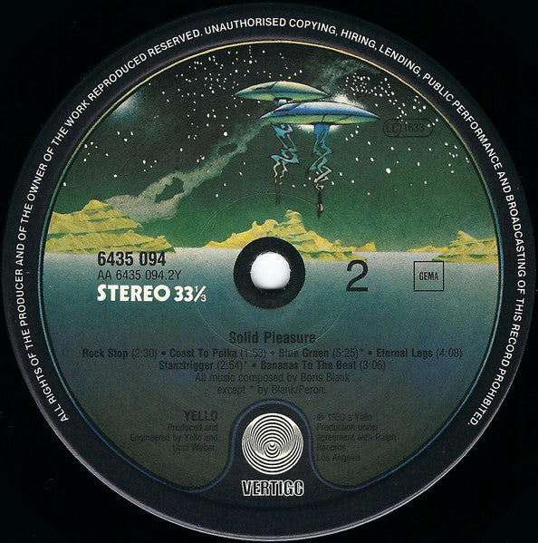 Yello ~ Solid Pleasure (Vinyl) - Djungel & Jazz