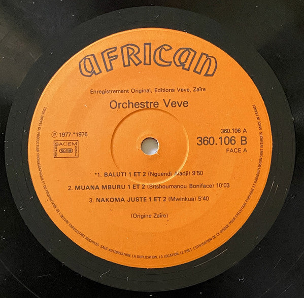 Orchestre Veve ~ Orchestre Vévé (Vinyl) - Djungel & Jazz