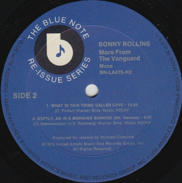 Sonny Rollins : More From The Vanguard (2xLP, Mono)