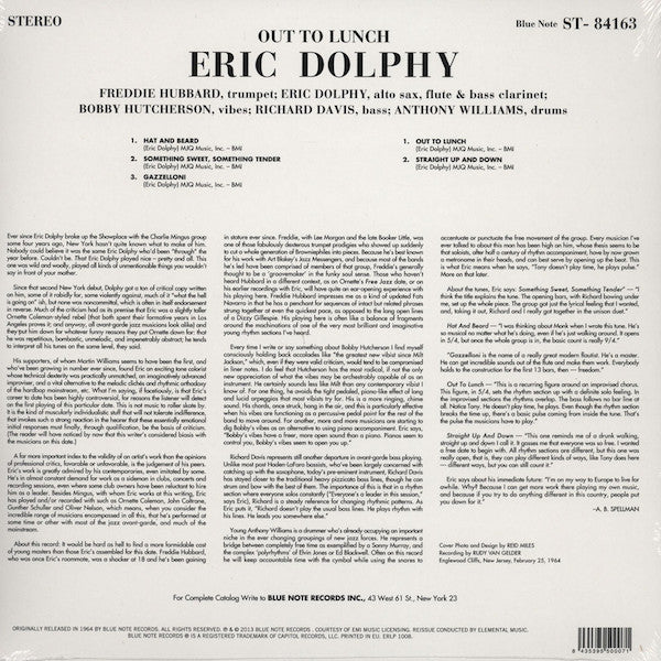Eric Dolphy : Out To Lunch! (LP, Album, Ltd, RE, 180)