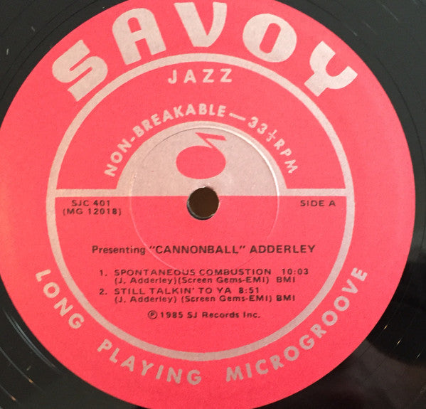 Julian "Cannonball" Adderley* : Presenting "Cannonball" (LP, Album, RE, EMW)