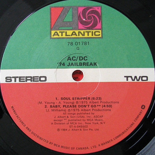 AC/DC : '74 Jailbreak (LP, Album, Comp)