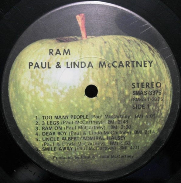 Paul And Linda McCartney* : Ram (LP, Album, Scr)