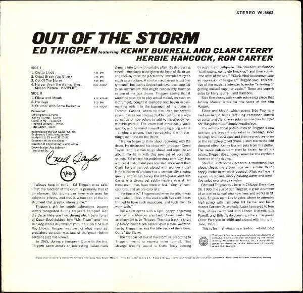 Ed Thigpen ~ Out Of The Storm (Vinyl) - Djungel & Jazz