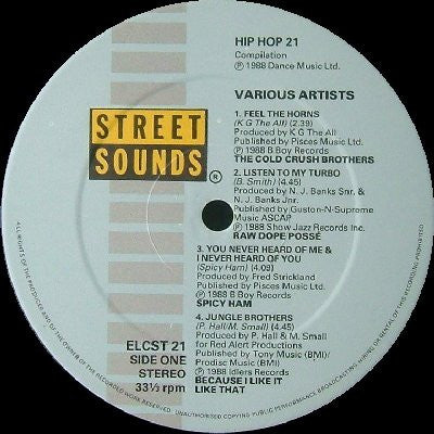Various ~ Street Sounds Hip Hop 21 (Vinyl) - Djungel & Jazz