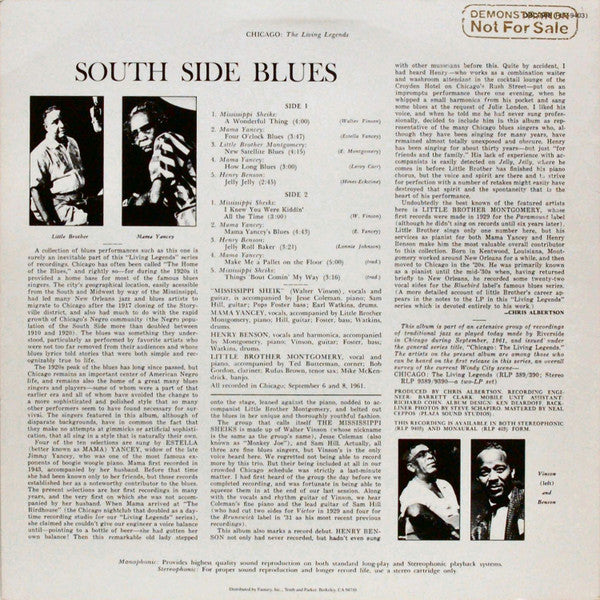 Various : South Side Blues (LP, Album, RE)