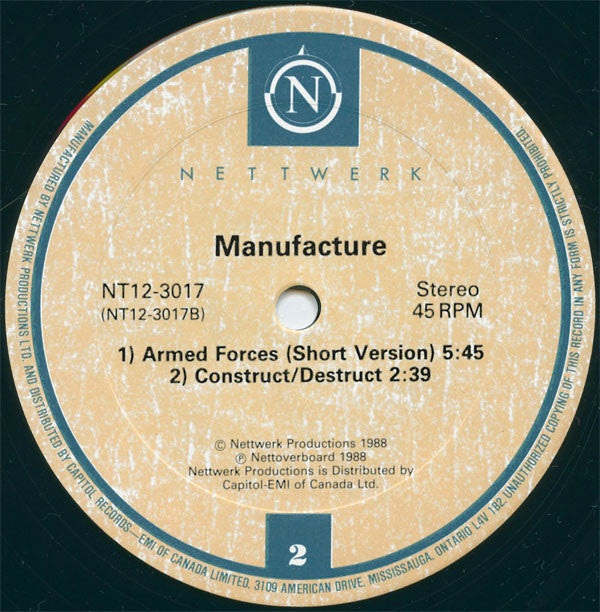 Manufacture ~ Armed Forces (Vinyl) - Djungel & Jazz