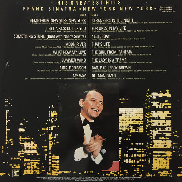 Frank Sinatra ~ New York New York: His Greatest Hits (Vinyl) - Djungel & Jazz