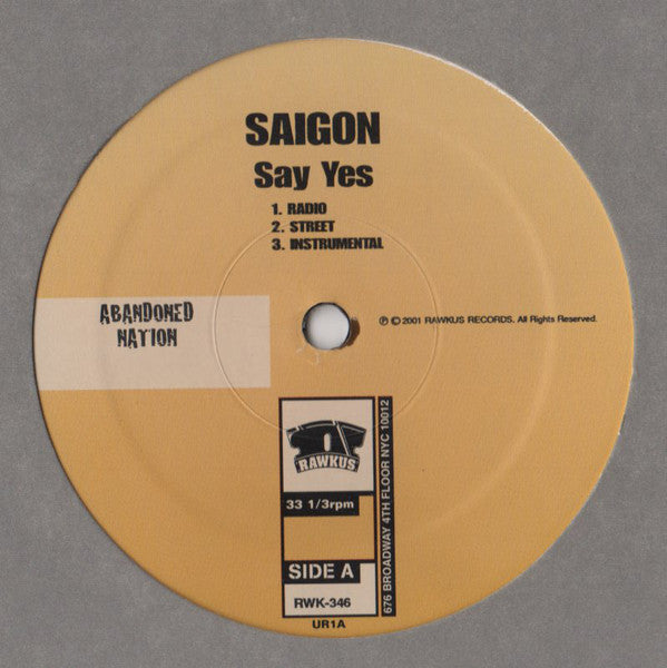 Saigon ~ Say Yes (Vinyl) - Djungel & Jazz